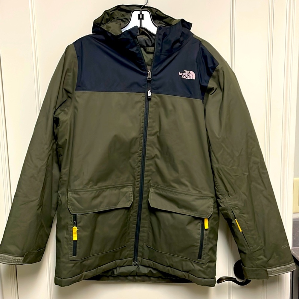 The North Face Kids Puffer Jacket - Olive and Black